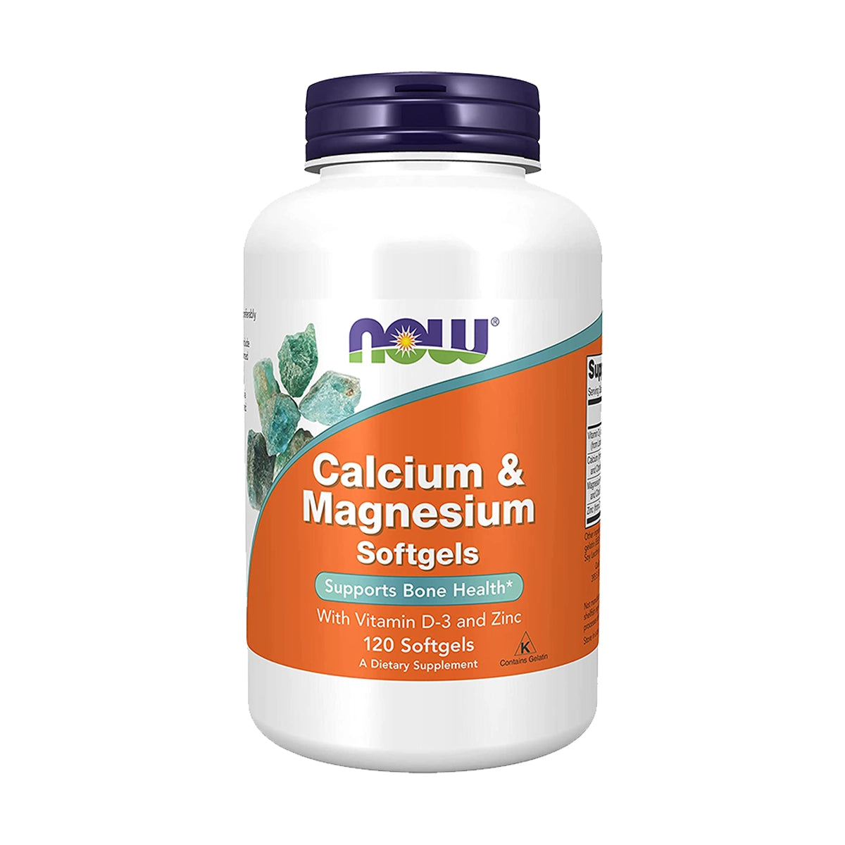 كالسيوم ومغنيسيوم وزنك مع فيتامين د Now Calcium and Magnesium — 120 سوفت جيل