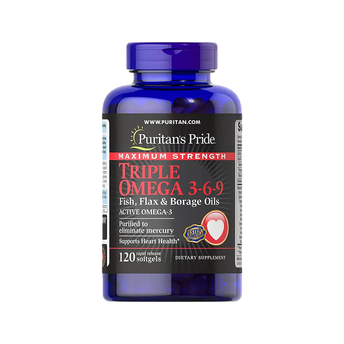 تريبل أوميجا 3-6-9 Puritan's Pride Triple Omega 3 6 9 — 120 سوفت جيل