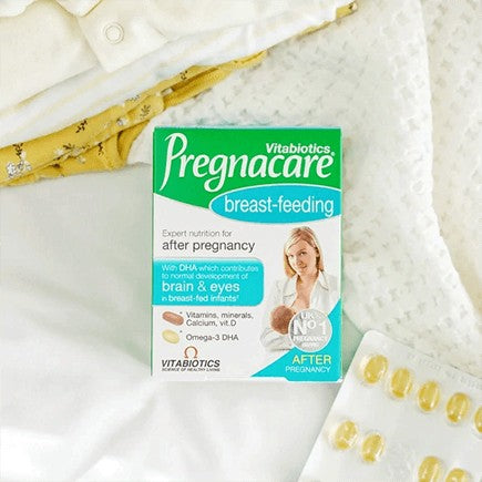 بريجناكير للرضاعة Vitabiotics Pregnacare Breast-feeding — 56 قرص + 28 كبسولة أوميجا 3