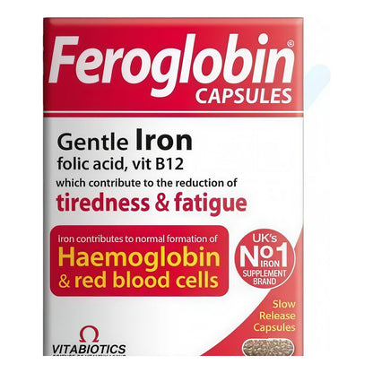 فيروجلوبين حديد بالفيتامينات Vitabiotics Feroglobin — 30 كبسولة