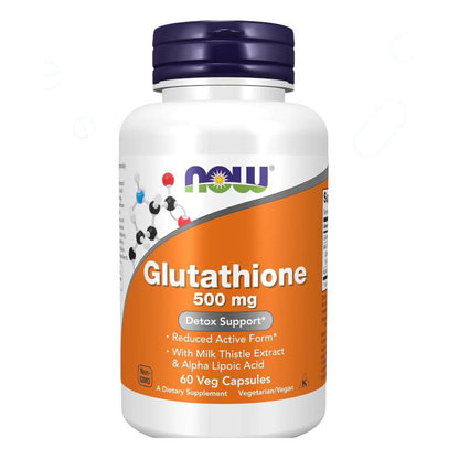 جلوتاثيون NOW Glutathione 500 مجم — 60 كبسولة