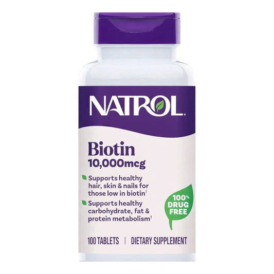 بيوتين Natrol Biotin 10,000 مكجم — 100 قرص