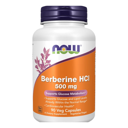 بربرين هيدروكلوريد NOW Berberine HCl 500 مجم — 90 كبسولة