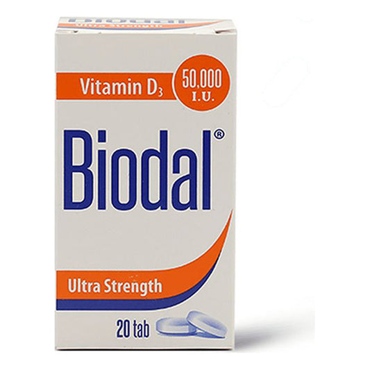 بيودال فيتامين د3 Biodal Vitamin D3 50,000 وحدة — 20 قرص