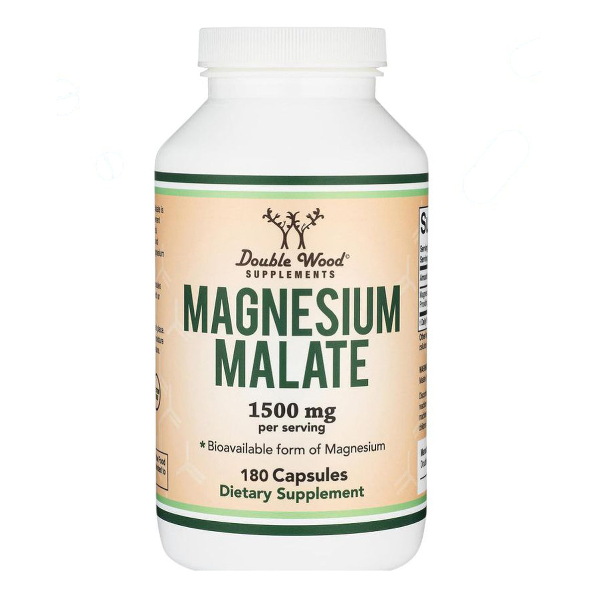 مغنيسيوم مالات Double Wood Magnesium Malate — 180 كبسولة