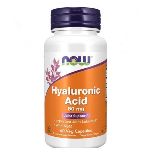حمض الهيالورونيك NOW Hyaluronic Acid 50 مجم — 60 كبسولة