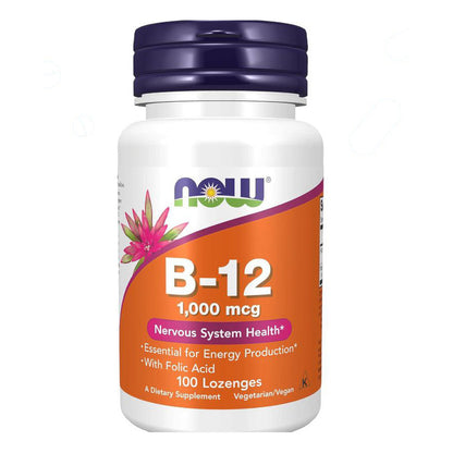 فيتامين ب12 NOW Vitamin B12 1,000 مكجم — 100 قرص استحلاب