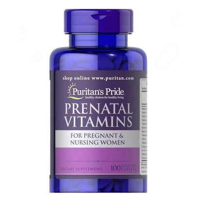 بريناتال مالتي فيتامين للحوامل والمرضعات Puritan's Pride Prenatal Vitamins — 100 قرص