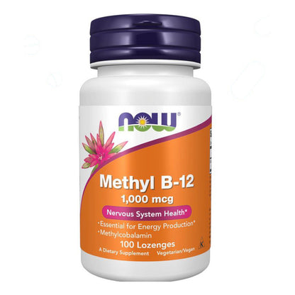 ميثيل ب12 NOW Methyl B-12 1,000 مكجم — 100 قرص استحلاب