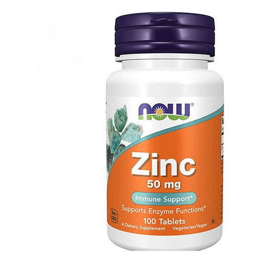زنك NOW Zinc 50 مجم — 100 قرص