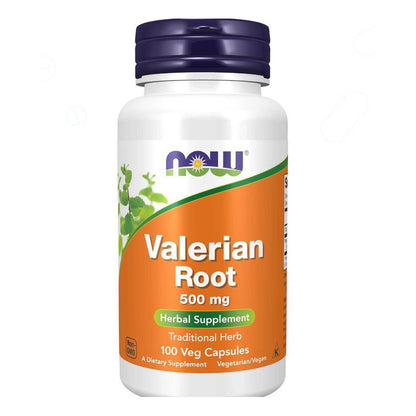 جذور الناردين (فاليريان) NOW Valerian Root 500 مجم — 100 كبسولة