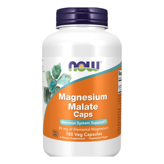 مغنيسيوم مالات NOW Magnesium Malate Caps 95 مجم — 180 كبسولة