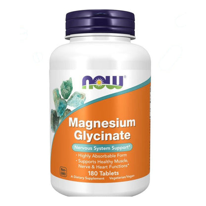مغنيسيوم جليسينات NOW Magnesium Glycinate — 180 قرص
