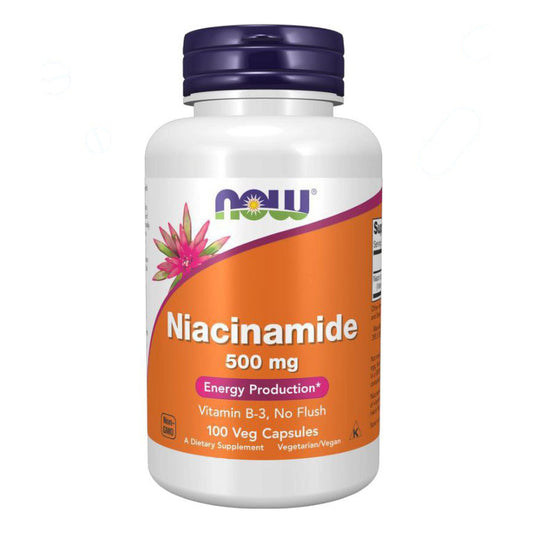 نياسيناميد فيتامين ب3 NOW Niacinamide 500 مجم — 100 كبسولة