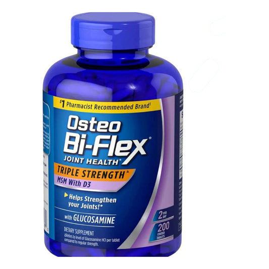 أوستيو باي فليكس ثلاثي القوة MSM مع فيتامين د3 Osteo Bi-Flex Triple Strength — 200 قرص