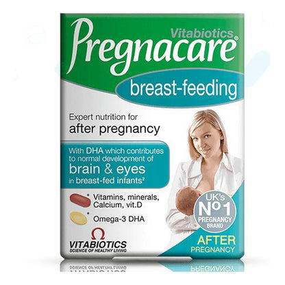 بريجناكير للرضاعة Vitabiotics Pregnacare Breast-feeding — 56 قرص + 28 كبسولة أوميجا 3