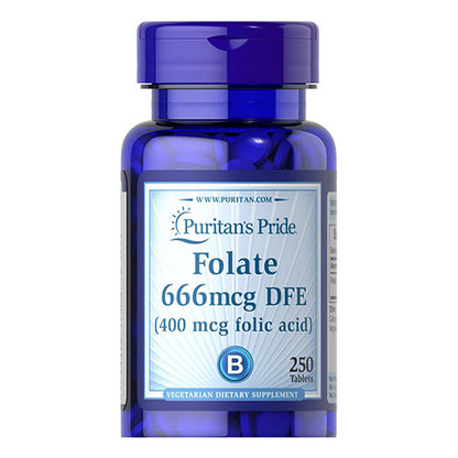 حمض الفوليك Puritan's Pride Folic Acid 400 مكجم — 250 قرص