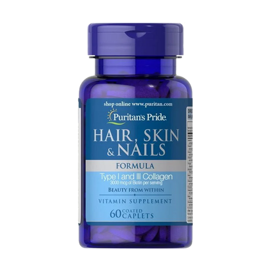 هير سكين نيلز Puritan's Pride Hair Skin Nails — 60 قرص