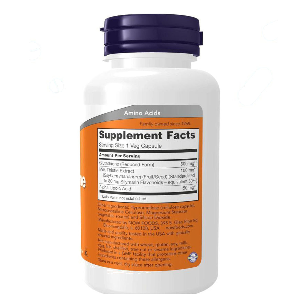 جلوتاثيون NOW Glutathione 500 مجم — 60 كبسولة