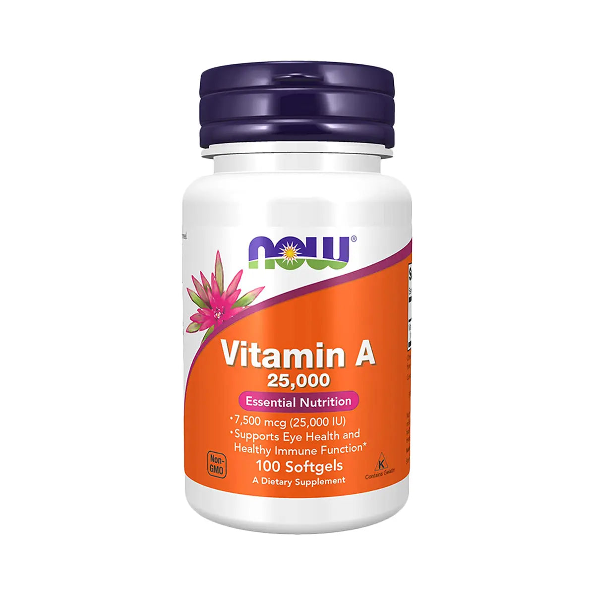 فيتامين أ Now Vitamin A 25,000 وحدة — 100 سوفت جيل