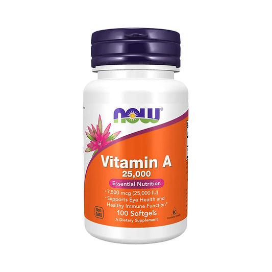 فيتامين أ Now Vitamin A 25,000 وحدة — 100 سوفت جيل