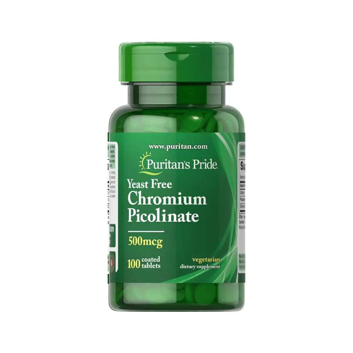 كروميوم Puritan's Pride Chromium Picolinate 500 مكجم — 100 قرص