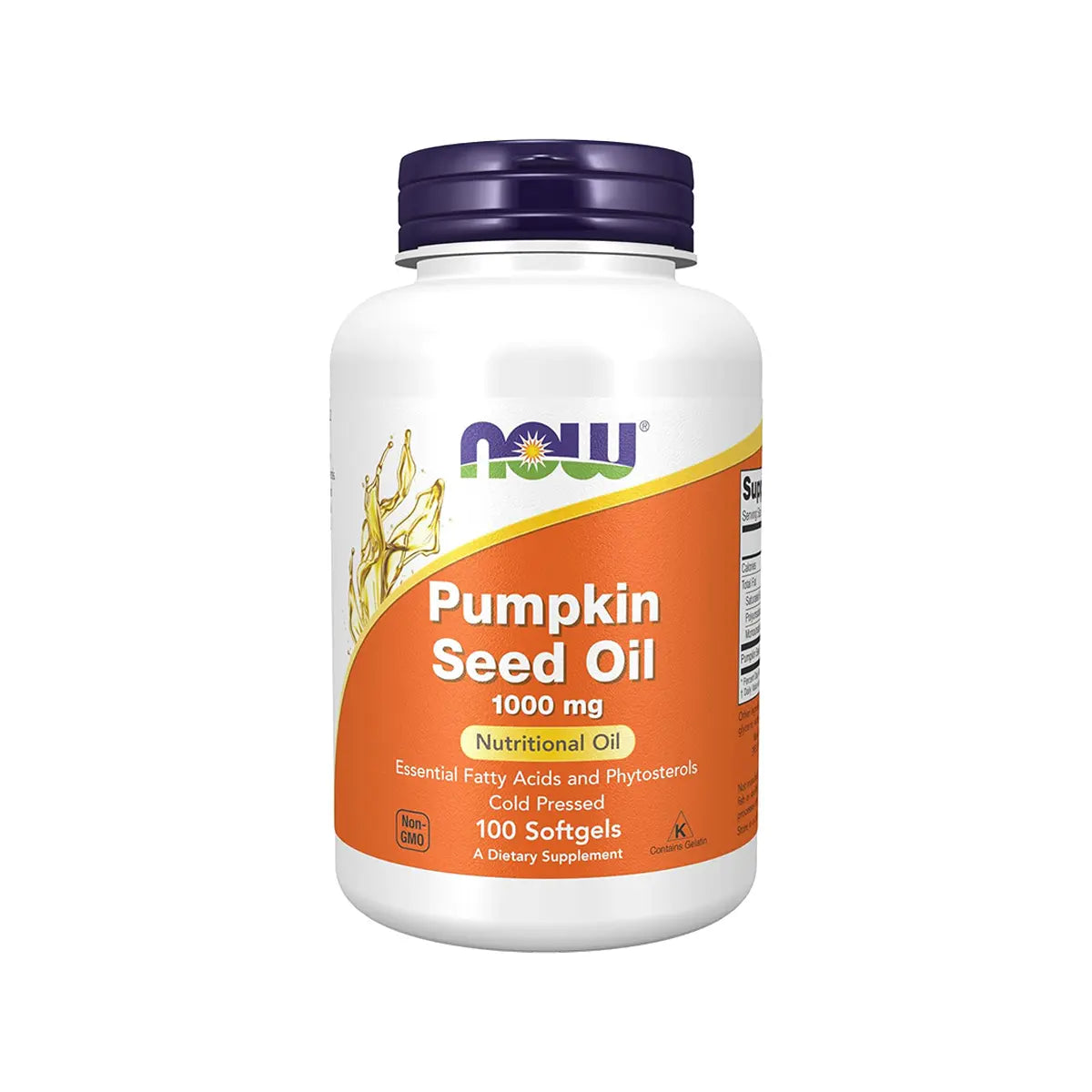 زيت بذور القرع Now Pumpkin Seed Oil 1,000 مجم — 100 سوفت جيل