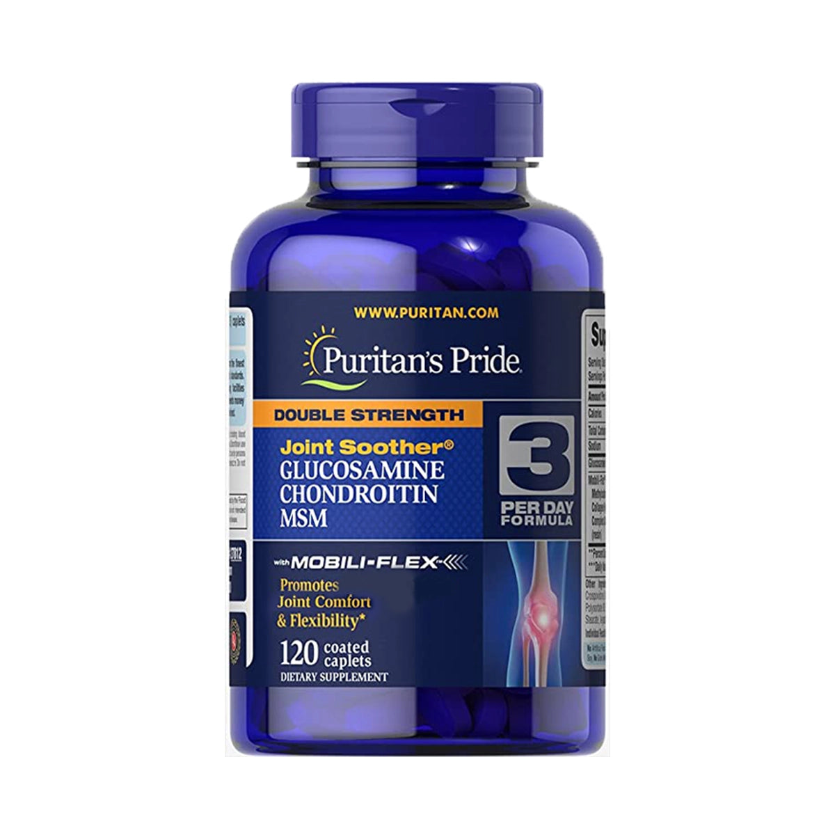 جلوكوزامين وكوندرويتين مع MSM Puritan's Pride Glucosamine Chondroitin MSM — 120 قرص