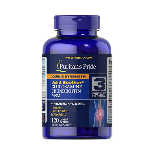 جلوكوزامين وكوندرويتين مع MSM Puritan's Pride Glucosamine Chondroitin MSM — 120 قرص