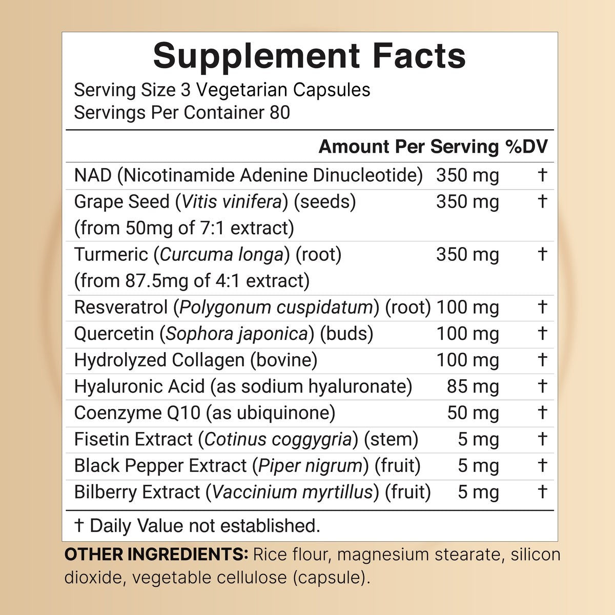 إن إيه دي+ مع ريسفيراترول وحمض الهيالورونيك NatureBell NAD+ Resveratrol + Hyaluronic Acid — 240 كبسولة