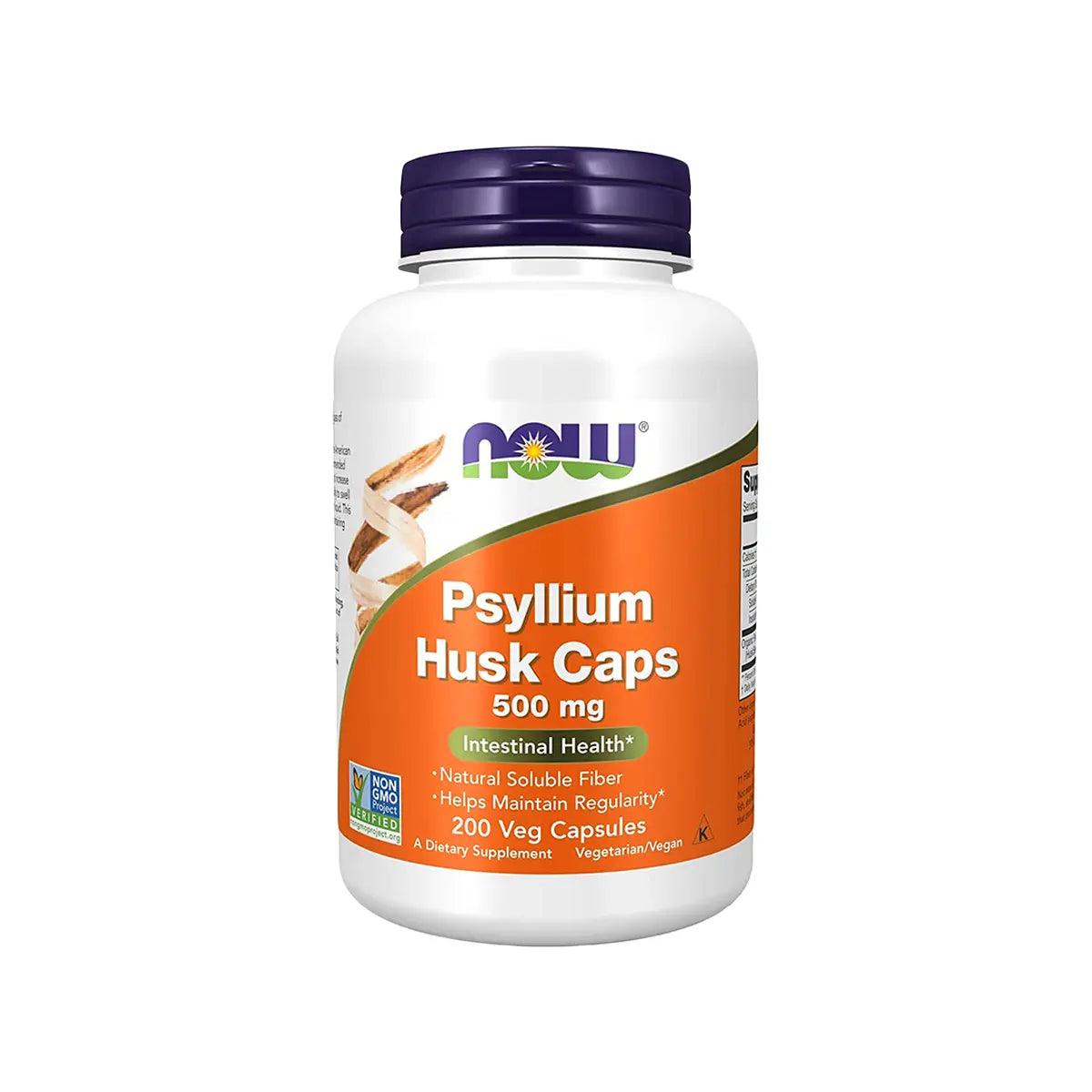 قشر السيليوم Now Psyllium Husk 500 مجم — 200 كبسولة