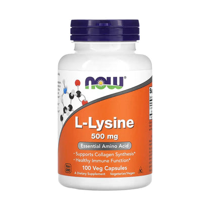 إل-ليسين Now L-lysine 500 مجم — 100 كبسولة