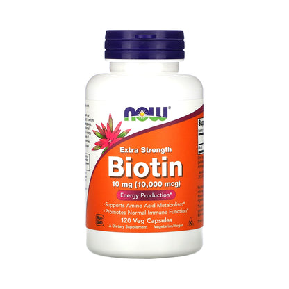 بيوتين Now Biotin 10,000 مكجم — 120 كبسولة