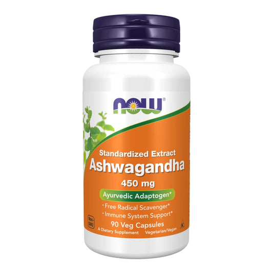 أشواجاندا Now Ashwagandha 450 مجم — 90 كبسولة