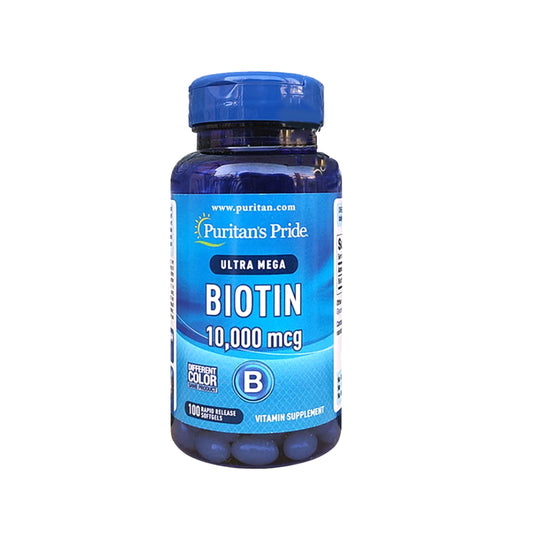 بيوتين Puritan's Pride Biotin 10,000 مكجم — 100 سوفت جيل