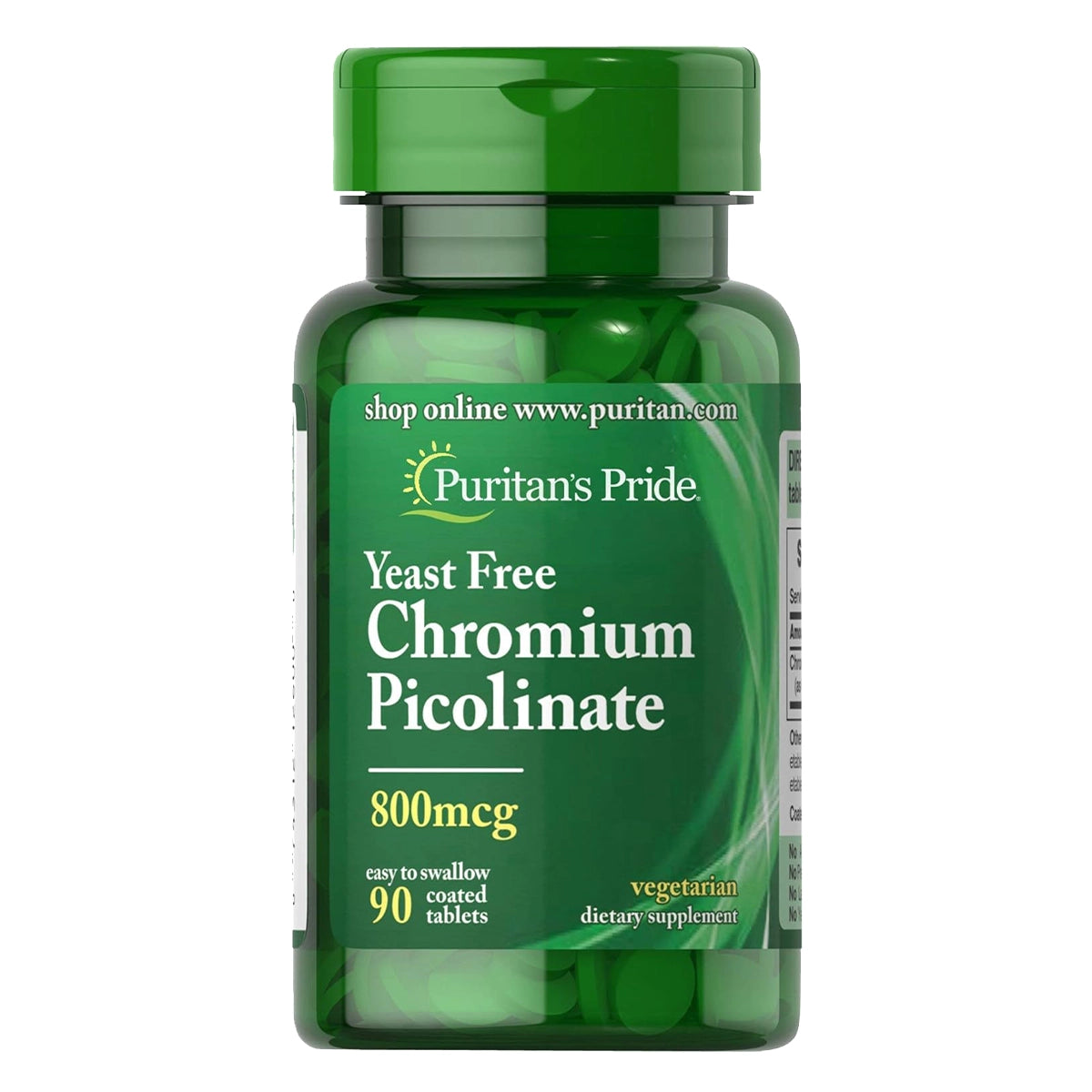 كروميوم Puritan's Pride Chromium Picolinate 800 مكجم — 90 قرص