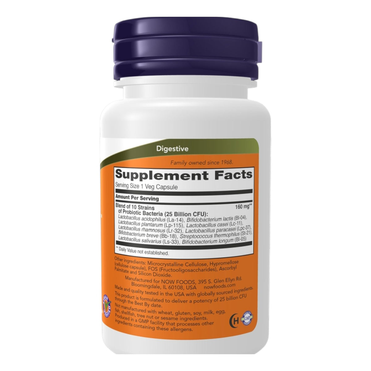 بروبيوتيك-10 NOW Probiotic-10 25 مليار — 30 كبسولة