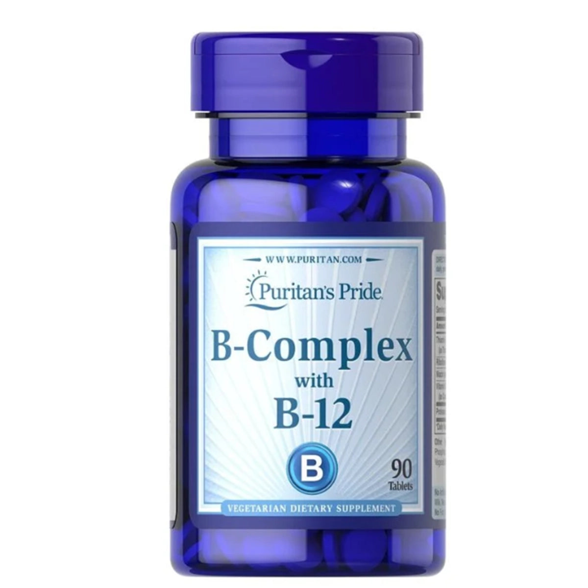 بي كومبلكس مع ب12 Puritan's Pride B Complex — 90 قرص