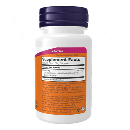 فيتامين ك2 MK-7 NOW Vitamin K2 MK-7 300 مكجم — 60 كبسولة