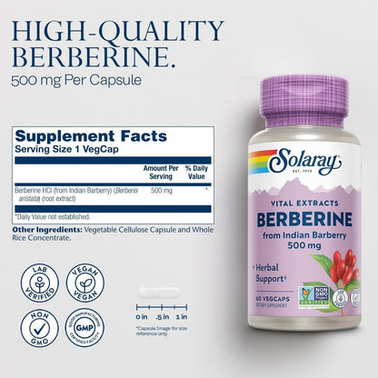 بربرين Solaray Berberine 500 مجم — 60 كبسولة