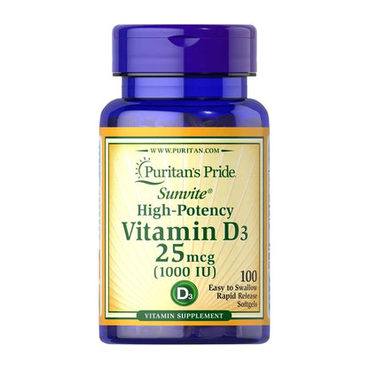 فيتامين د Puritan's Pride Vitamin D3 — 100 سوفت جيل