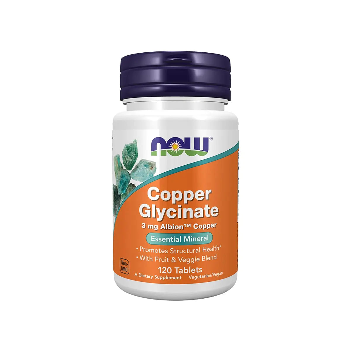 نحاس جليسينات Now Copper Glycinate — 120 قرص