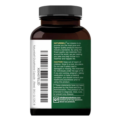 جلوتاثيون مخفض NatureBell Glutathione 500 مجم — 240 كبسولة