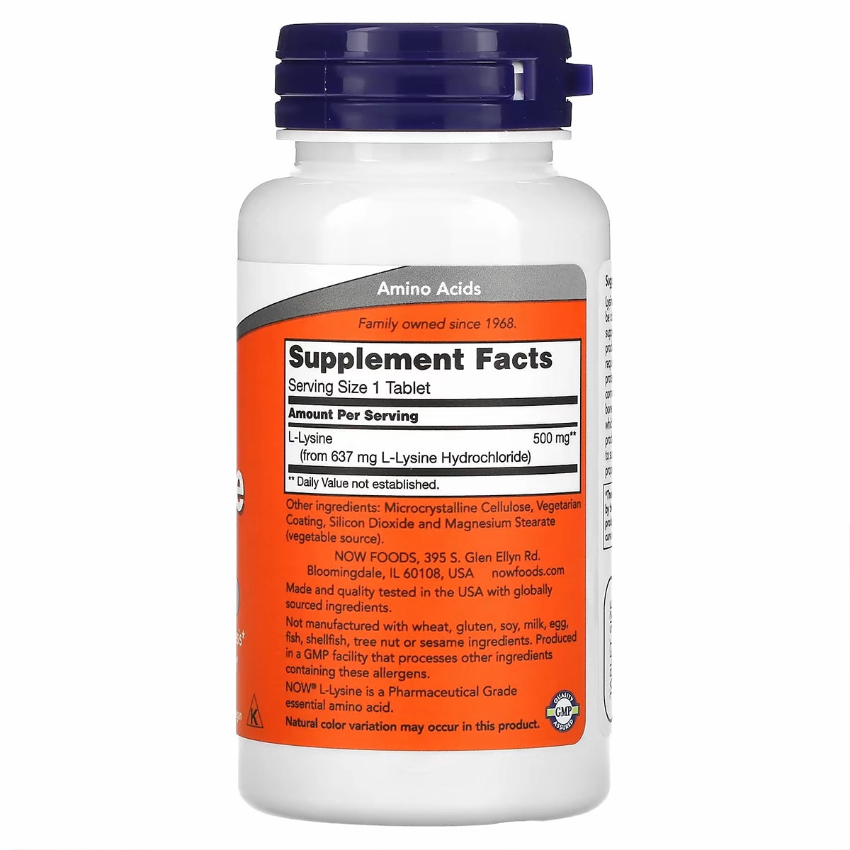 إل-ليسين Now L-lysine 500 مجم — 100 كبسولة