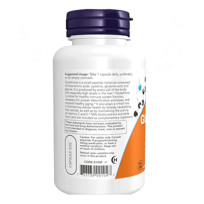 جلوتاثيون NOW Glutathione 500 مجم — 60 كبسولة