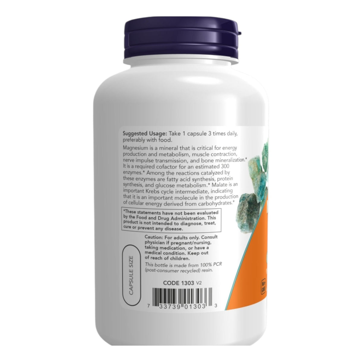 مغنيسيوم مالات NOW Magnesium Malate Caps 95 مجم — 180 كبسولة