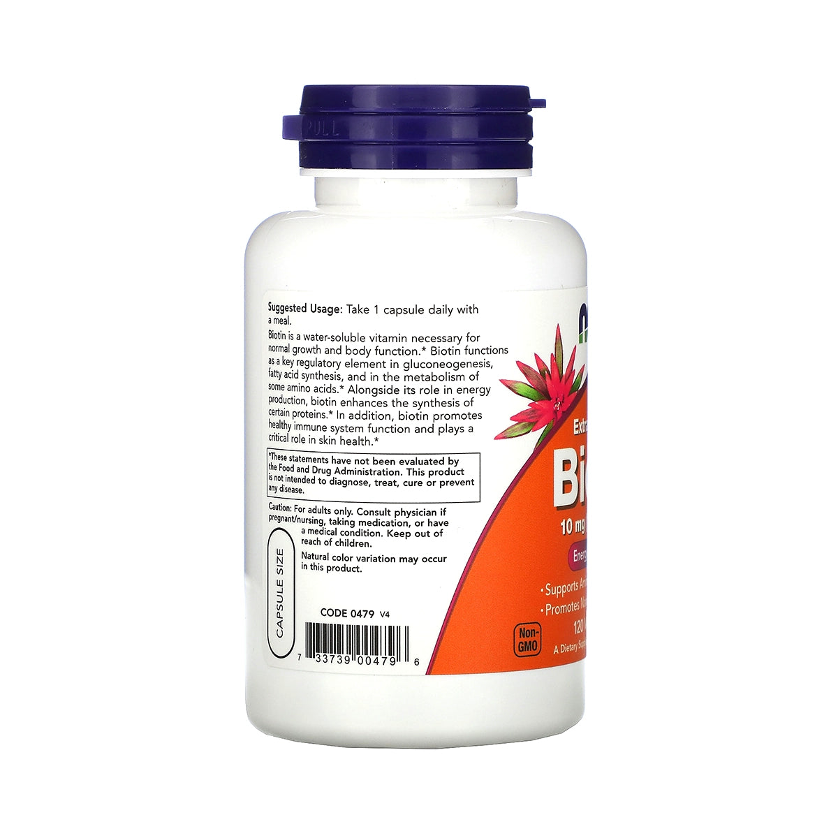 بيوتين Now Biotin 10,000 مكجم — 120 كبسولة