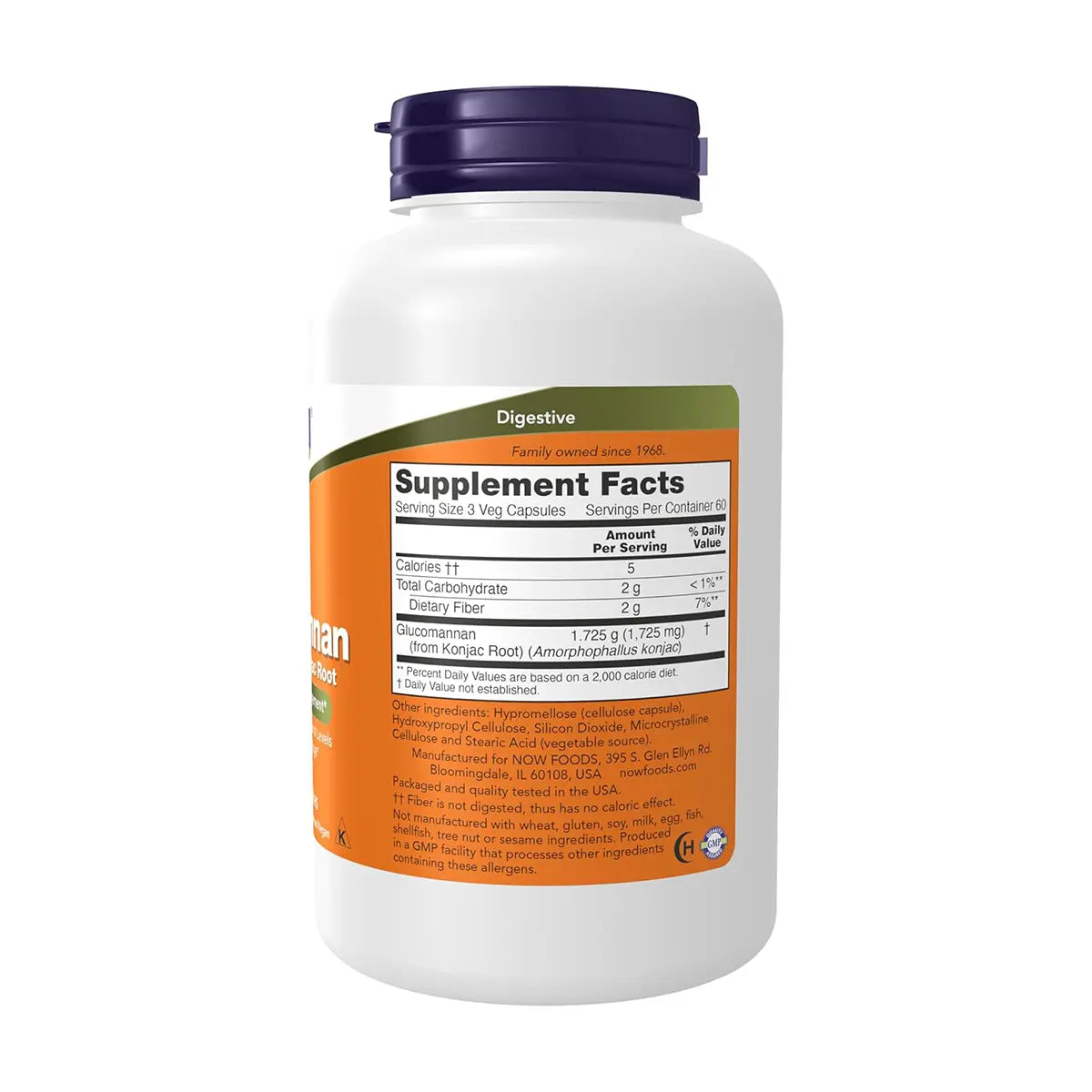 جلوكومانان Now glucomannan — 180 كبسولة