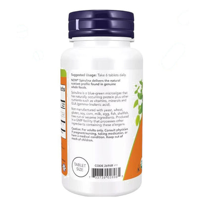 سبيرولينا عضوية NOW Spirulina 500 مجم — 100 قرص