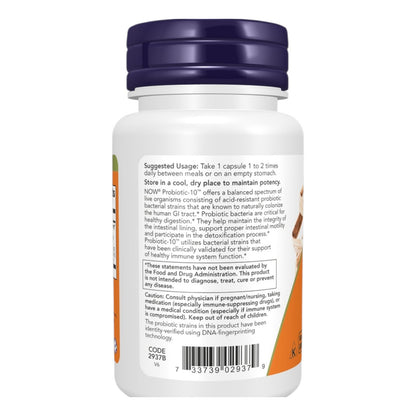 بروبيوتيك-10 NOW Probiotic-10 25 مليار — 30 كبسولة